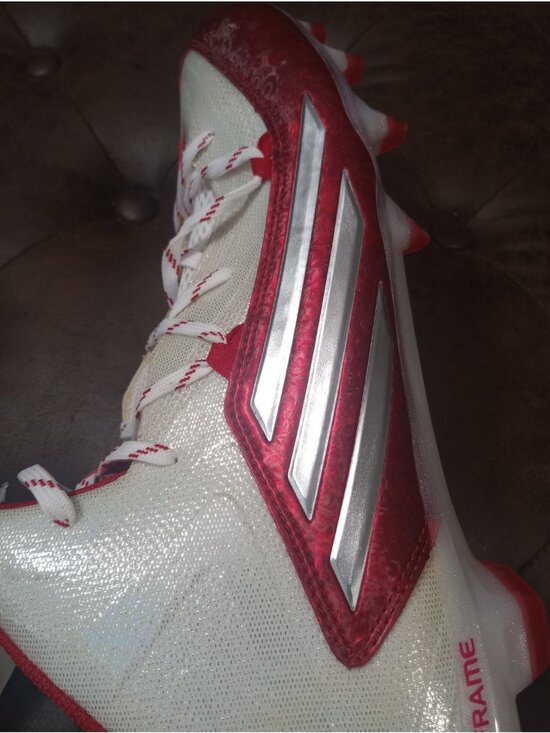 New Adidas Crazyquick 2.0 Mid Soccer/Football Cleats Red & White   Size 15 main image 4